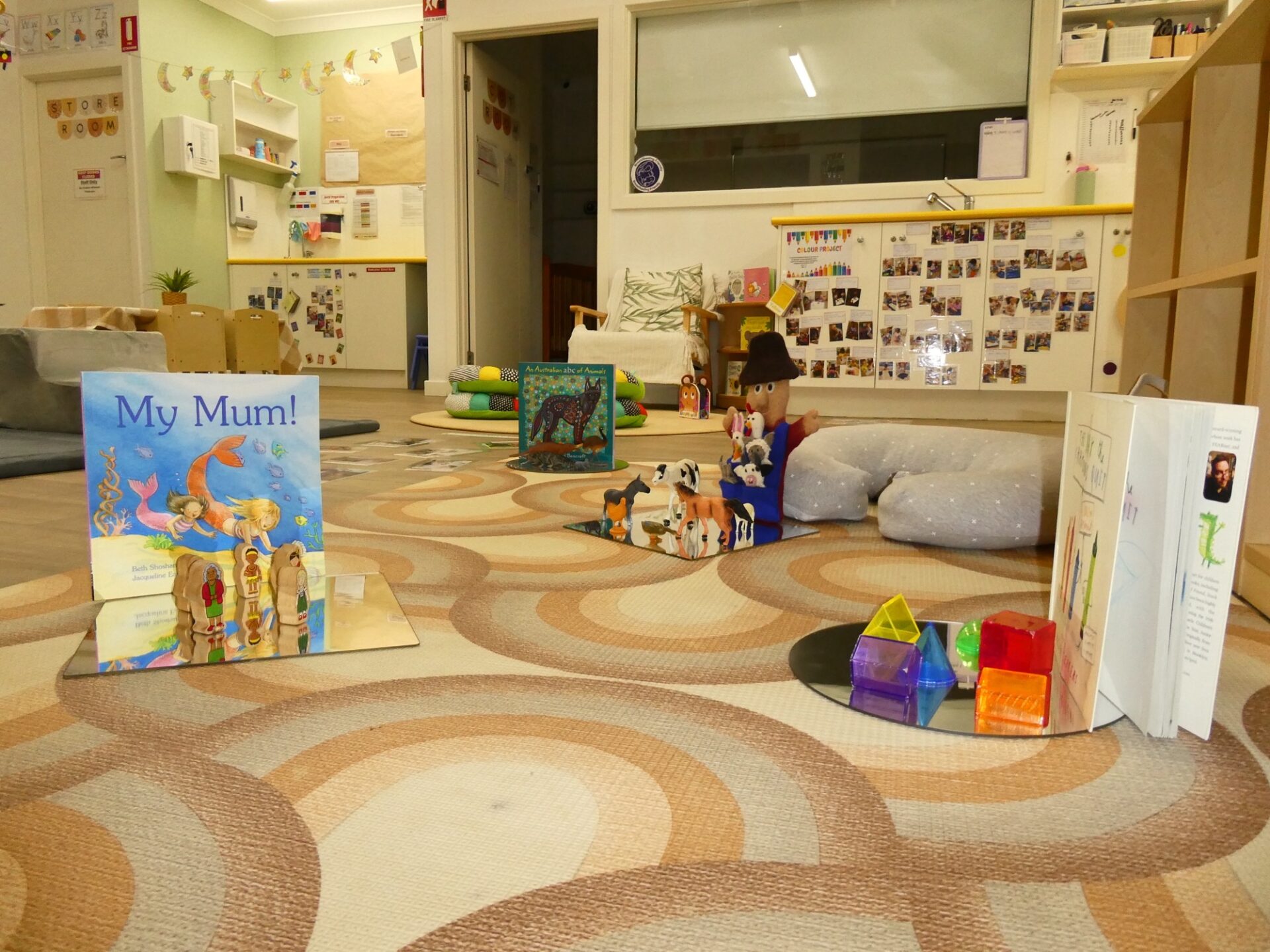 Babies exploring in Joey's Room (0-1 years) at Macarthur Early Learning